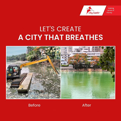 City Bank Takes Lake Cleaning Initiative in Dhaka
